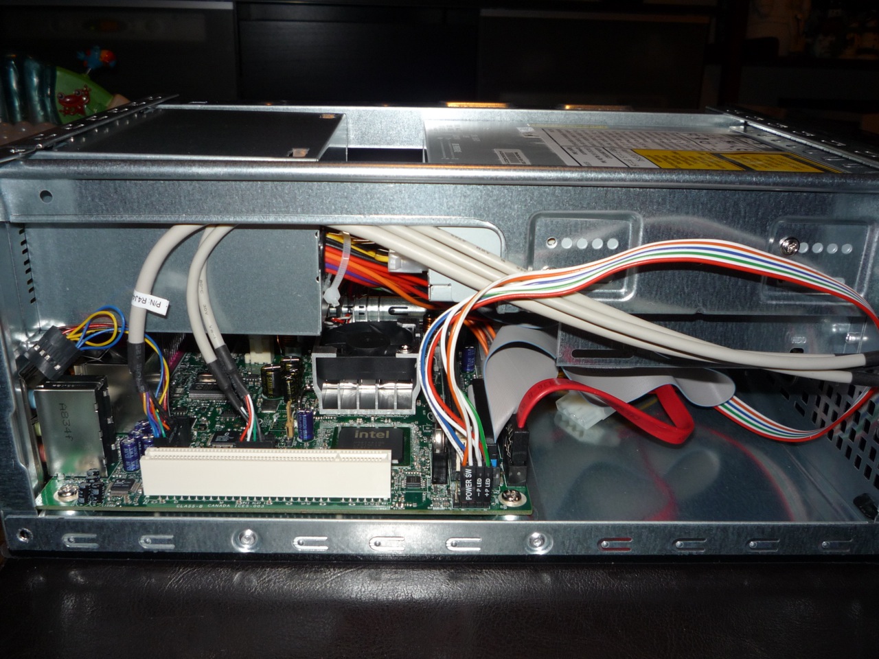 Clearance beneath the case's drive bay